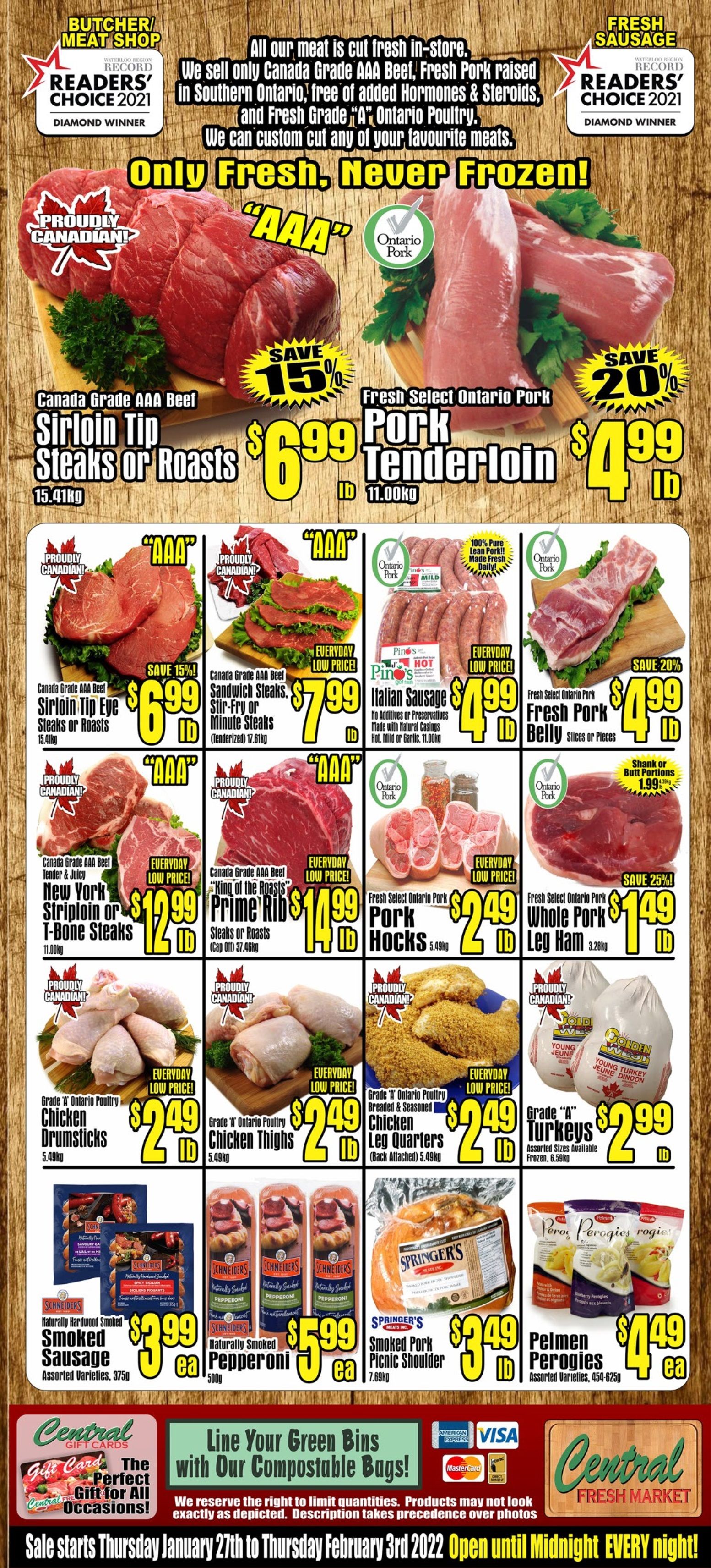 Central Fresh Market Flyer January 27 to February 3
