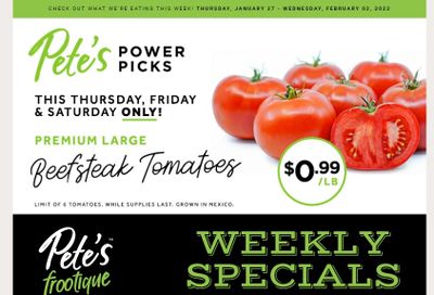Pete's Fine Foods Flyer January 27 to February 2