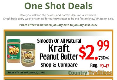 Country Traditions One-Shot Deals Flyer January 26 to 31