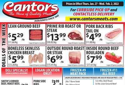 Cantor's Meats Flyer January 27 to February 2