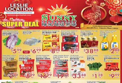 Sunny Supermarket (Leslie) Flyer January 28 to February 3