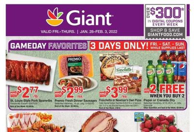 Giant Food (DE, MD, VA) Weekly Ad Flyer January 27 to February 3