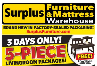 Surplus Furniture & Mattress Warehouse (Winnipeg) Flyer January 31 to February 6