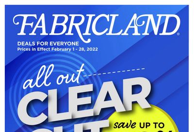 Fabricland (West) Flyer February 1 to 28