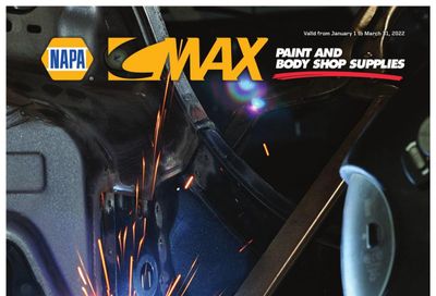 NAPA Auto Parts CMAX Paint and Body Shop Supplies Flyer January 1 to March 31