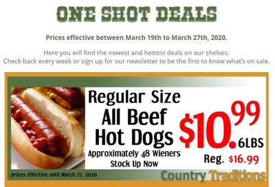 Country Traditions One-Shot Deals Flyer March 19 to 27