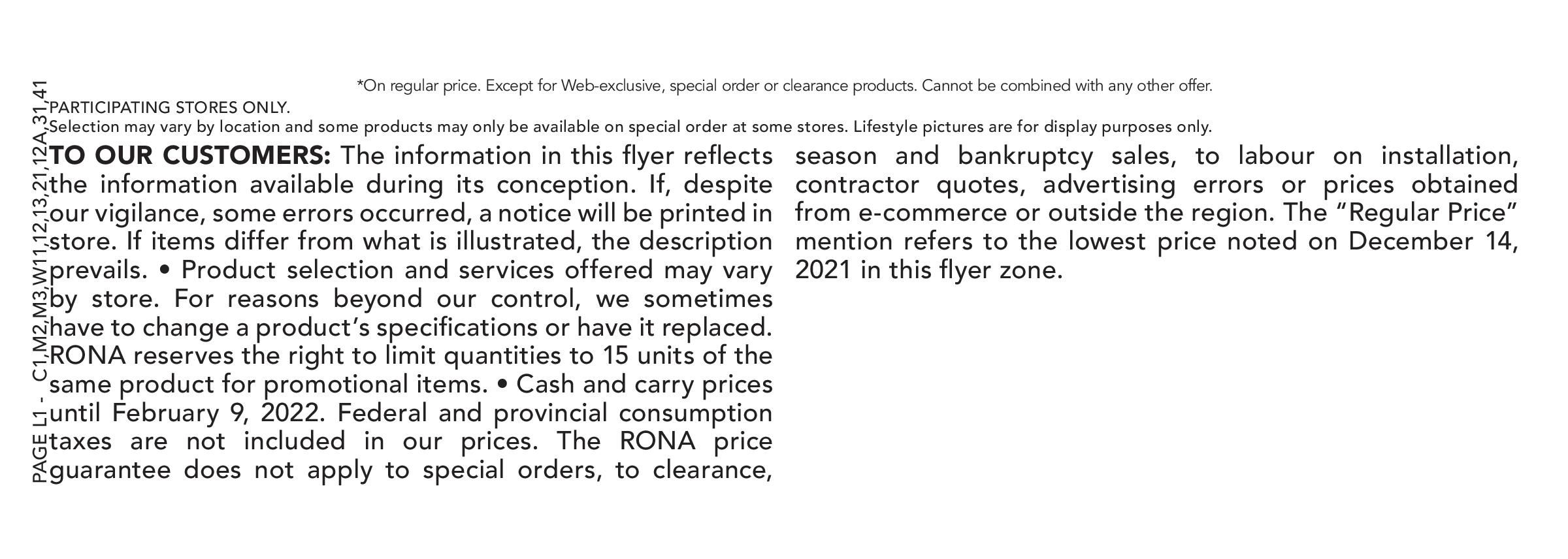 Rona (Atlantic) Flyer February 3 to 9