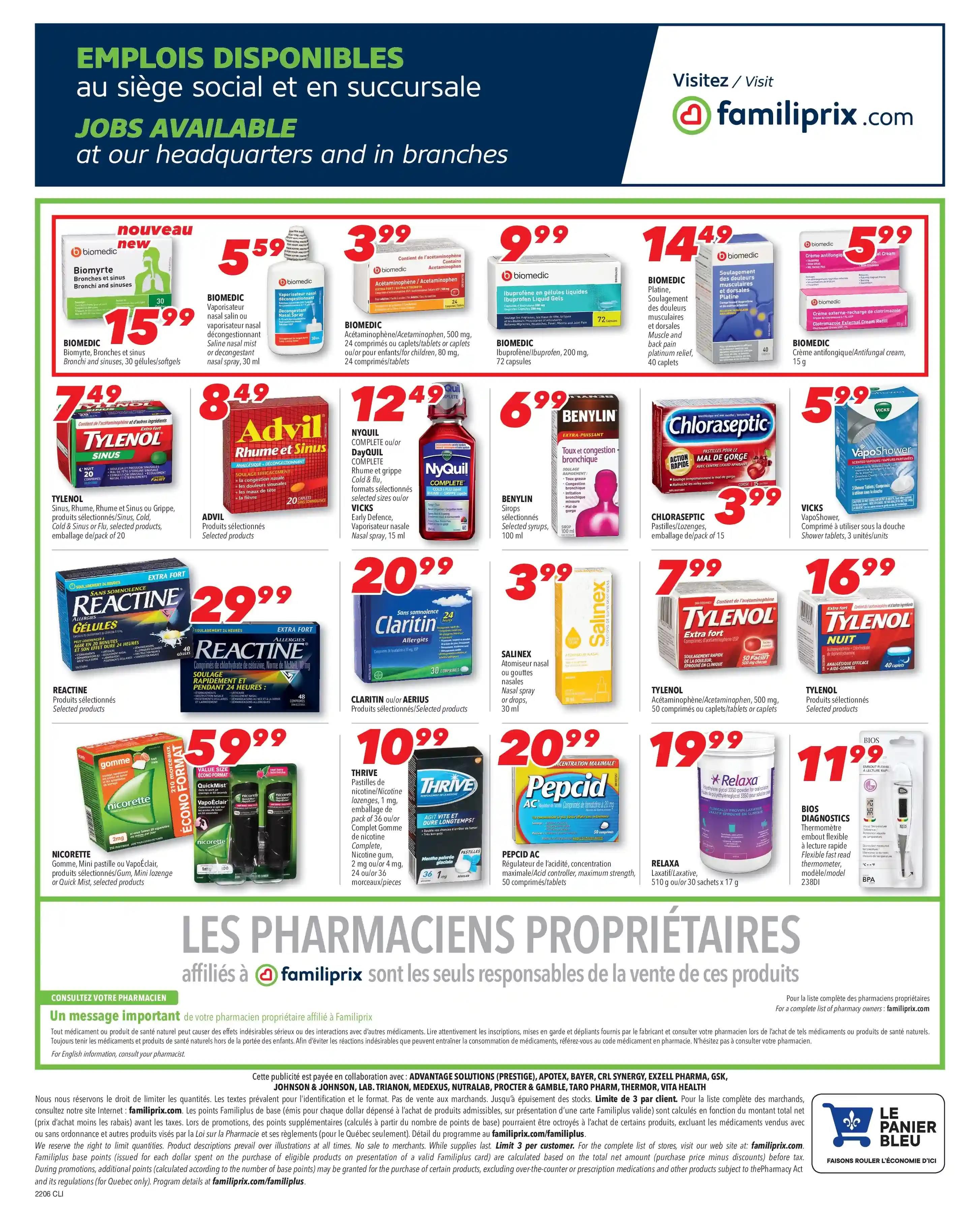 Familiprix Clinique Flyer February 3 to 9