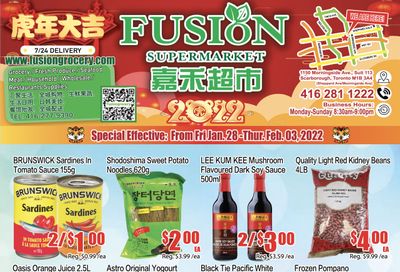 Fusion Supermarket Flyer January 28 to February 3