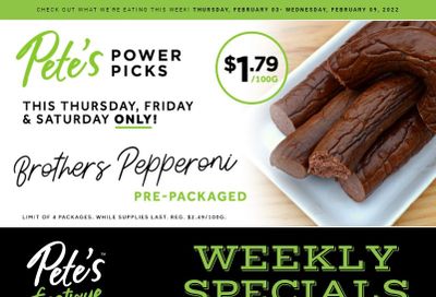 Pete's Fine Foods Flyer February 3 to 9