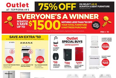 Outlet at Tepperman's Flyer February 4 to 10