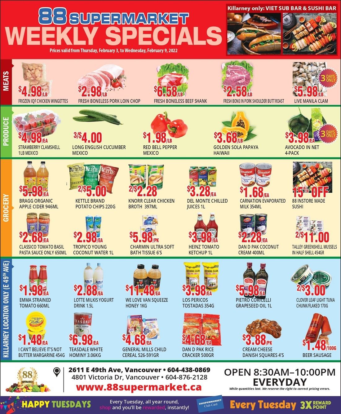 88 Supermarket Flyer February 3 to 9