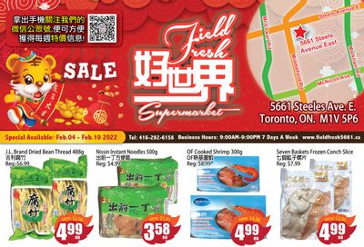 Field Fresh Supermarket Flyer February 4 to 10