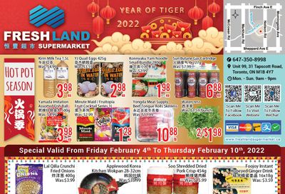 FreshLand Supermarket Flyer February 4 to 10
