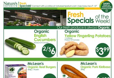 Nature's Emporium Weekly Flyer February 4 to 10