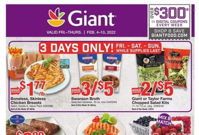 Giant Food (DE, MD, VA) Weekly Ad Flyer February 6 to February 13