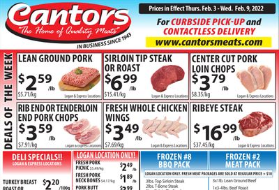 Cantor's Meats Flyer February 3 to 9
