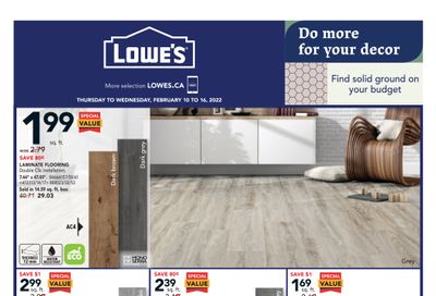 Lowe's Flyer February 10 to 16