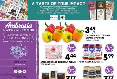 Ambrosia Natural Foods Flyer February 10 to 24