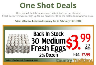 Country Traditions One-Shot Deals Flyer February 8 to 15