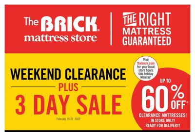 The Brick Mattress Store Flyer February 15 to March 2