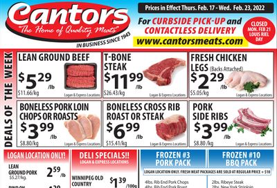 Cantor's Meats Flyer February 17 to 23
