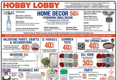 Hobby Lobby Weekly Ad Flyer February 17 to February 24