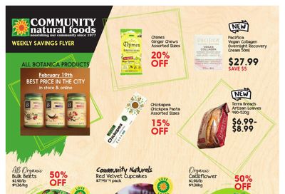 Community Natural Foods Flyer February 17 to 23