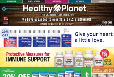 Healthy Planet Flyer February 17 to March 16