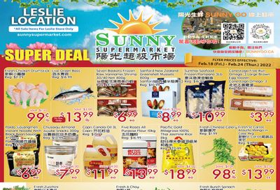 Sunny Supermarket (Leslie) Flyer February 18 to 24