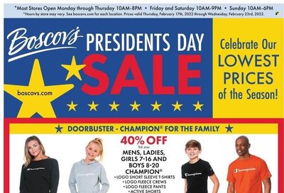 Boscov's (CT, DE, MD, NJ, NY, PA) Weekly Ad Flyer February 17 to February 24