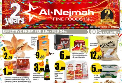 Alnejmah Fine Foods Inc. Flyer February 18 to 24