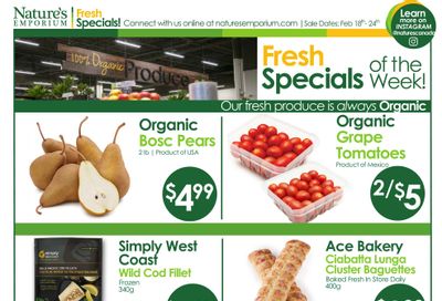 Nature's Emporium Weekly Flyer February 18 to 24