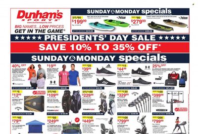 Dunham's Sports (IL, IN, KY, MN, ND, OH, PA, SD, WI) Weekly Ad Flyer February 20 to February 27