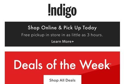 Chapters Indigo Online Deals of the Week February 21 to 27