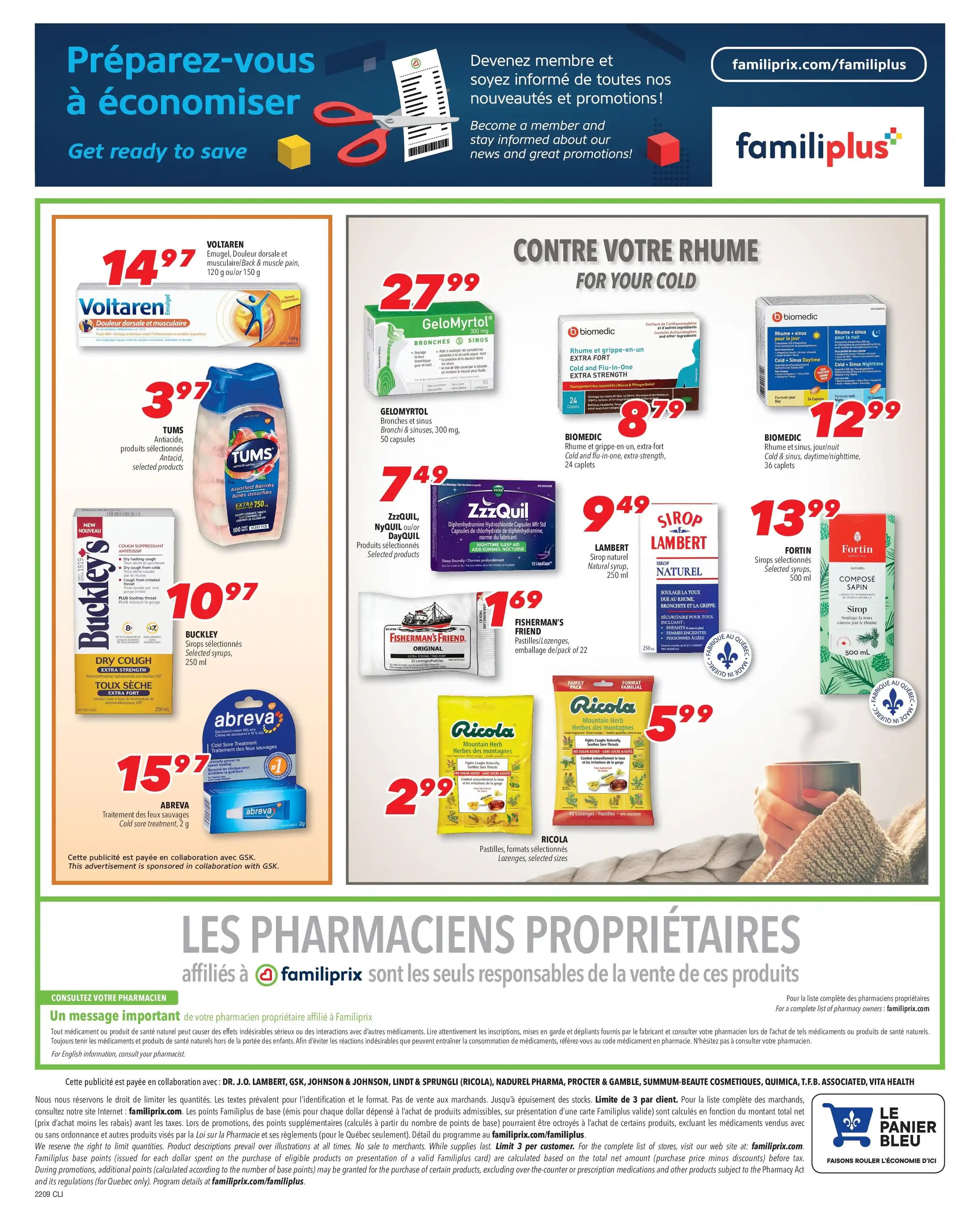 Familiprix Clinique Flyer February 24 to March 2