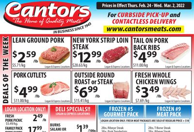 Cantor's Meats Flyer February 24 to March 2