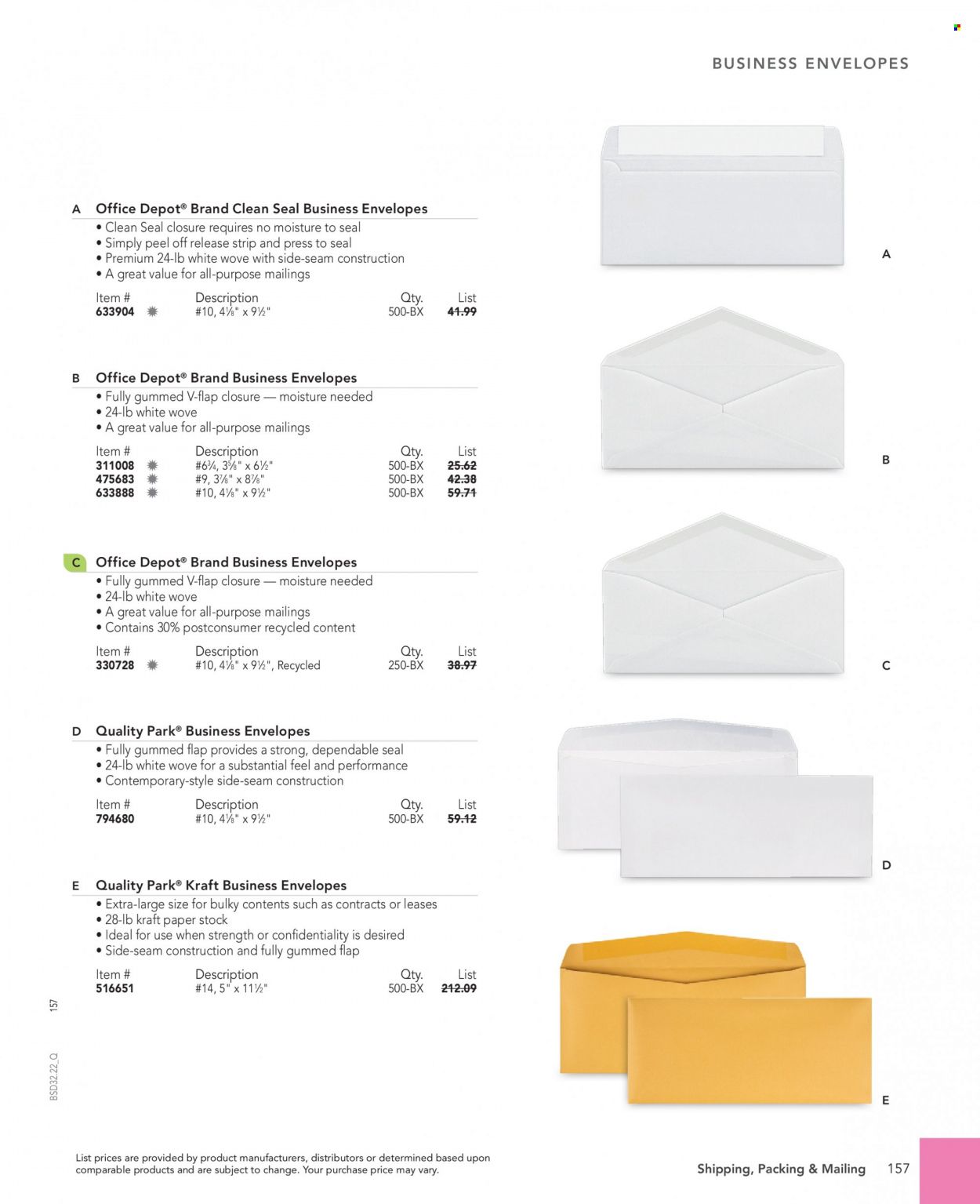 Office DEPOT 2022 Business Reference Guide Promotions & Flyer Specials September 2022