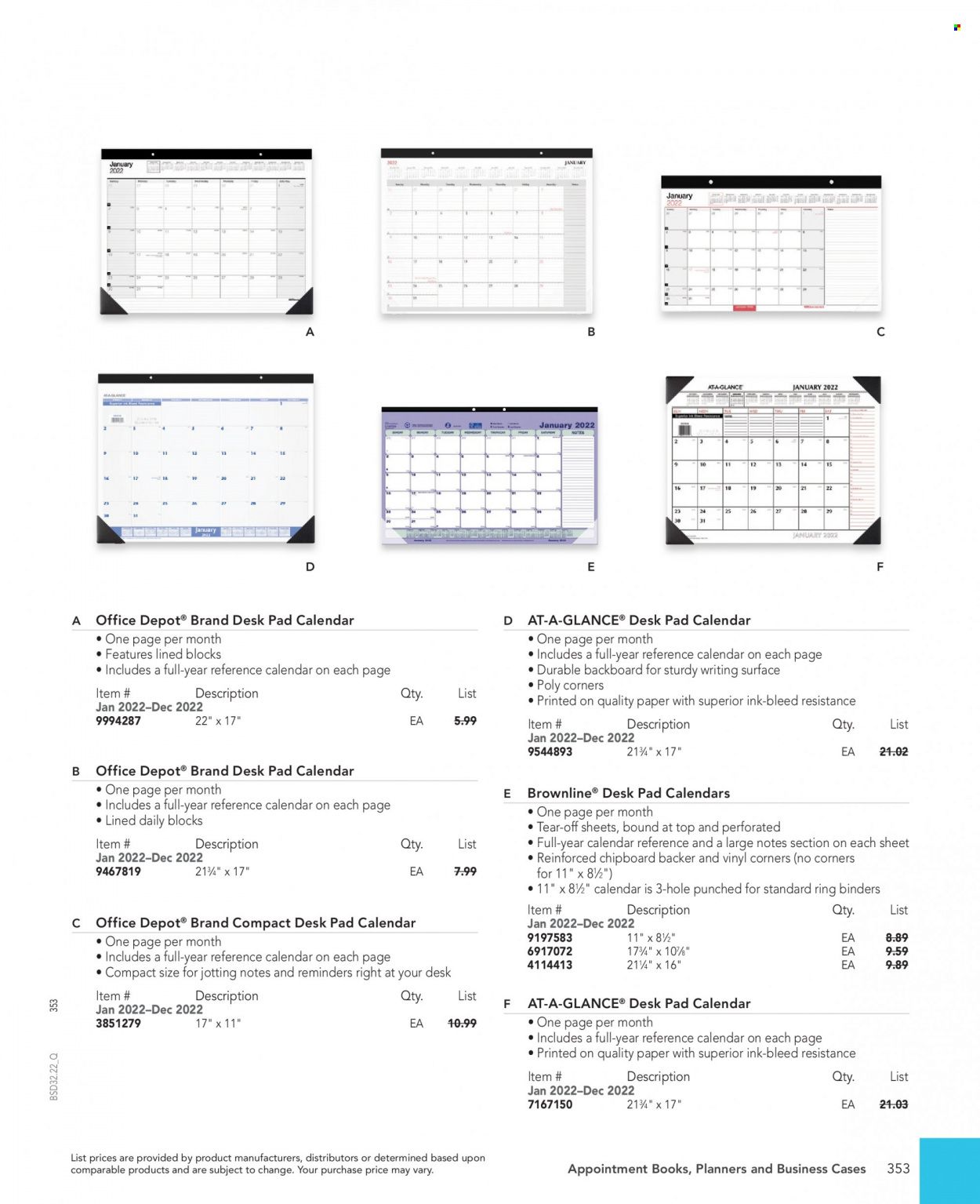 Office DEPOT 2022 Business Reference Guide Promotions & Flyer Specials September 2022