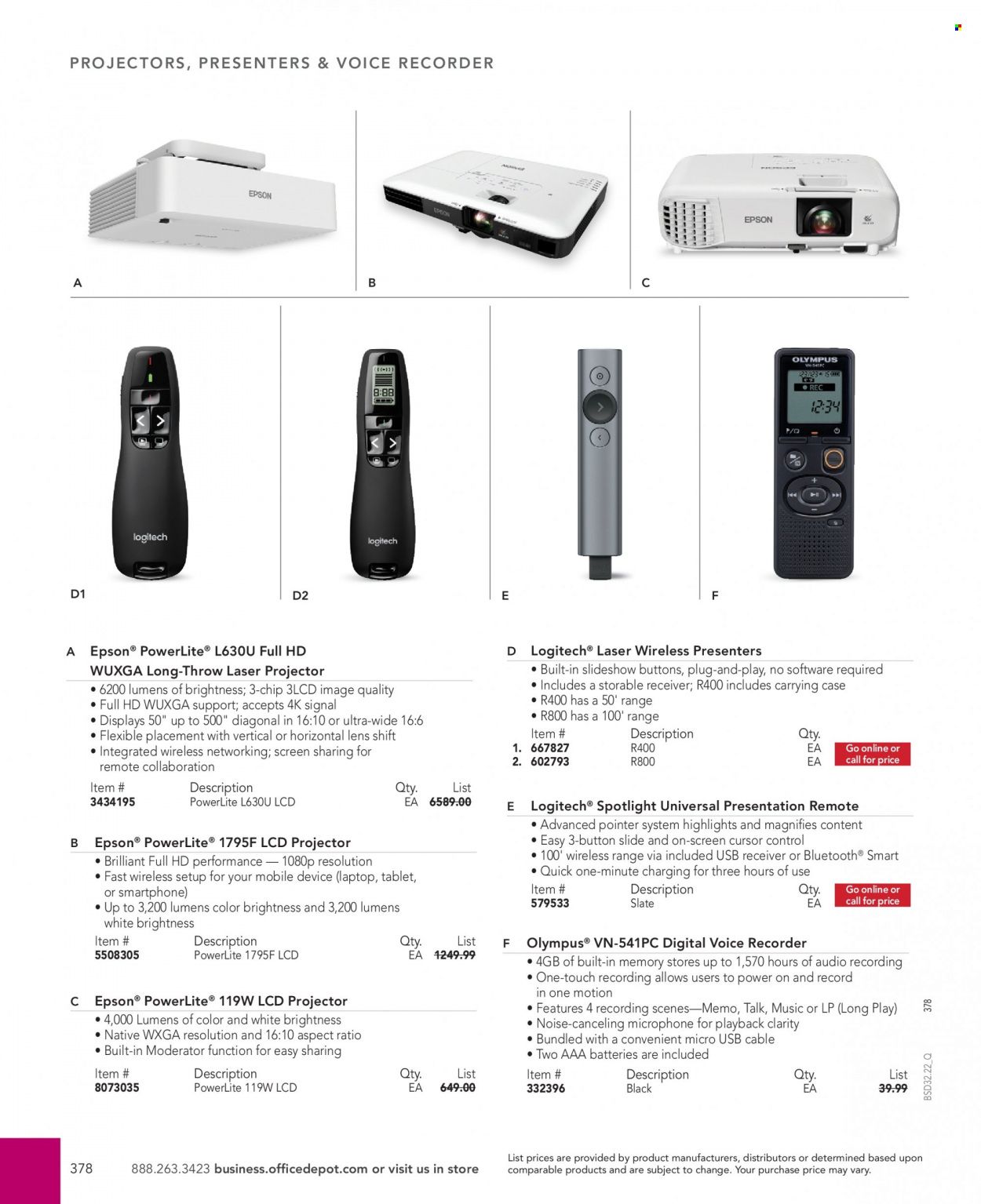 Office DEPOT 2022 Business Reference Guide Promotions & Flyer Specials September 2022