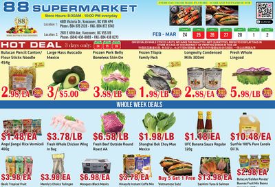 88 Supermarket Flyer February 24 to March 2