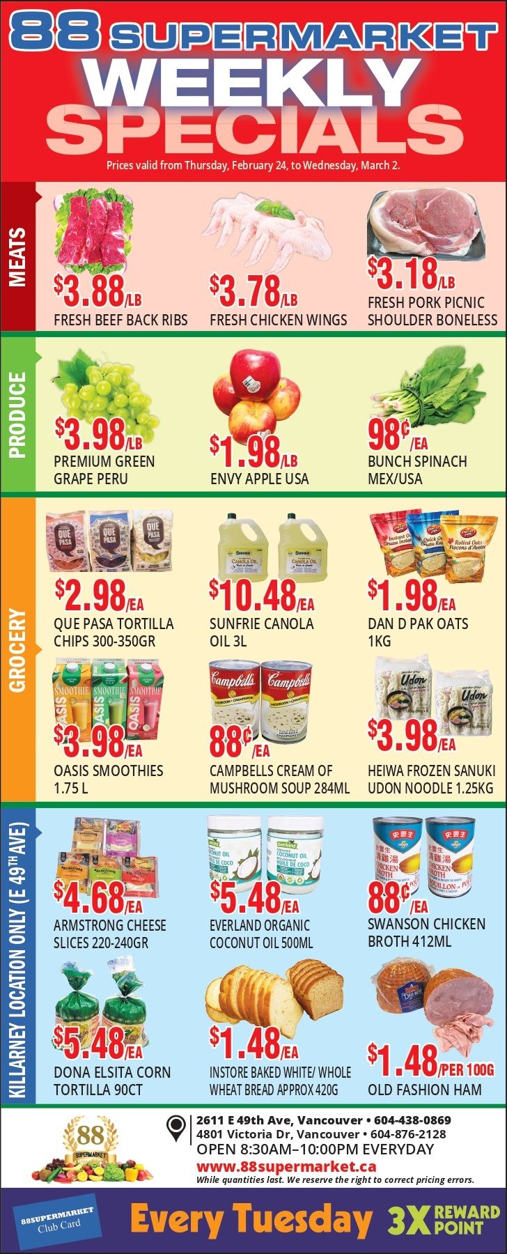 88 Supermarket Flyer February 24 to March 2