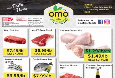 Oma Fresh Foods Flyer February 25 to March 3