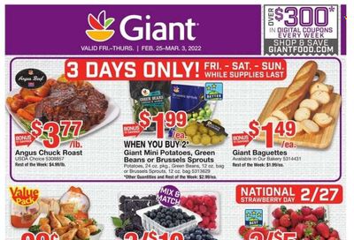 Giant Food (DE, MD, VA) Weekly Ad Flyer February 25 to March 4