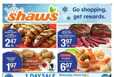 Shaw’s (MA, ME, NH, RI, VT) Weekly Ad Flyer February 25 to March 4