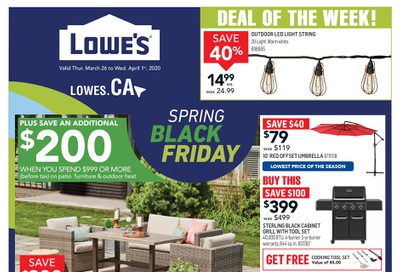 Lowe's Flyer March 26 to April 1