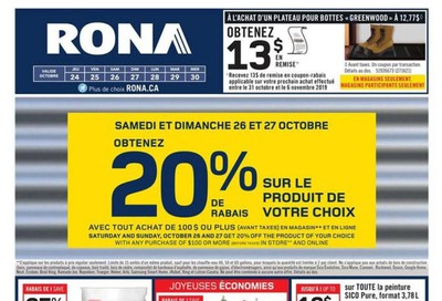 Rona (QC) Flyer October 24 to 30