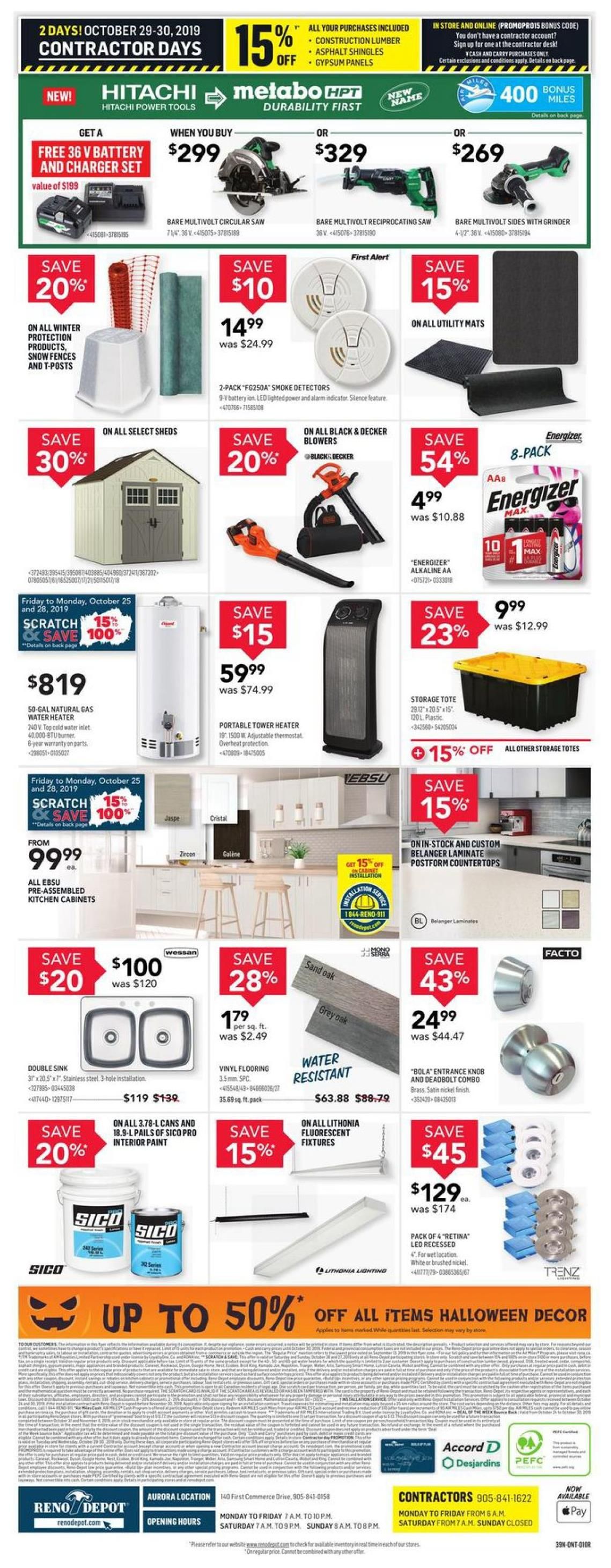 Reno Depot (ON) Flyer October 24 to 30