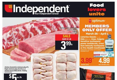 Independent Grocer (West) Flyer March 26 to April 1