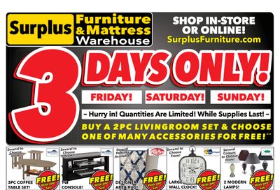 Surplus Furniture & Mattress Warehouse (Winnipeg) Flyer February 28 to March 6